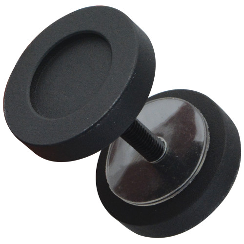 Black Interior Barn Door Flush Pull - Round