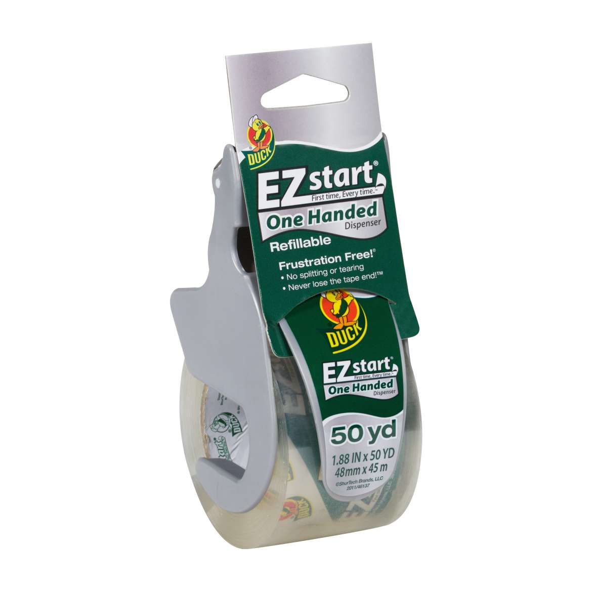 EZ Start® Packaging Tape with One-Handed Dispenser - Clear, 1.88 in. x 50 yd. Image
