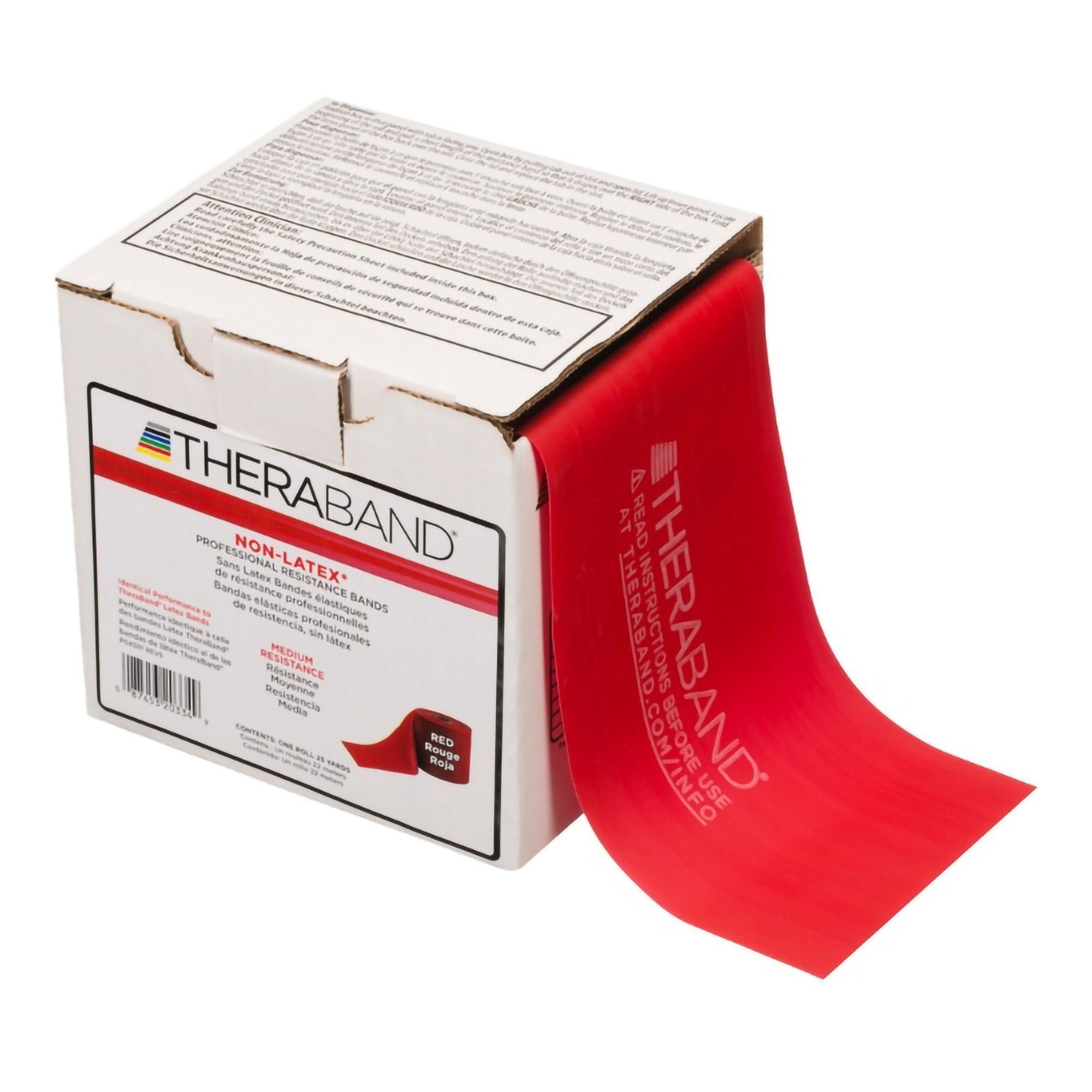 TheraBand® Exercise Resistance Band, Red, 4 Inch x 25 Yard, Medium Resistance