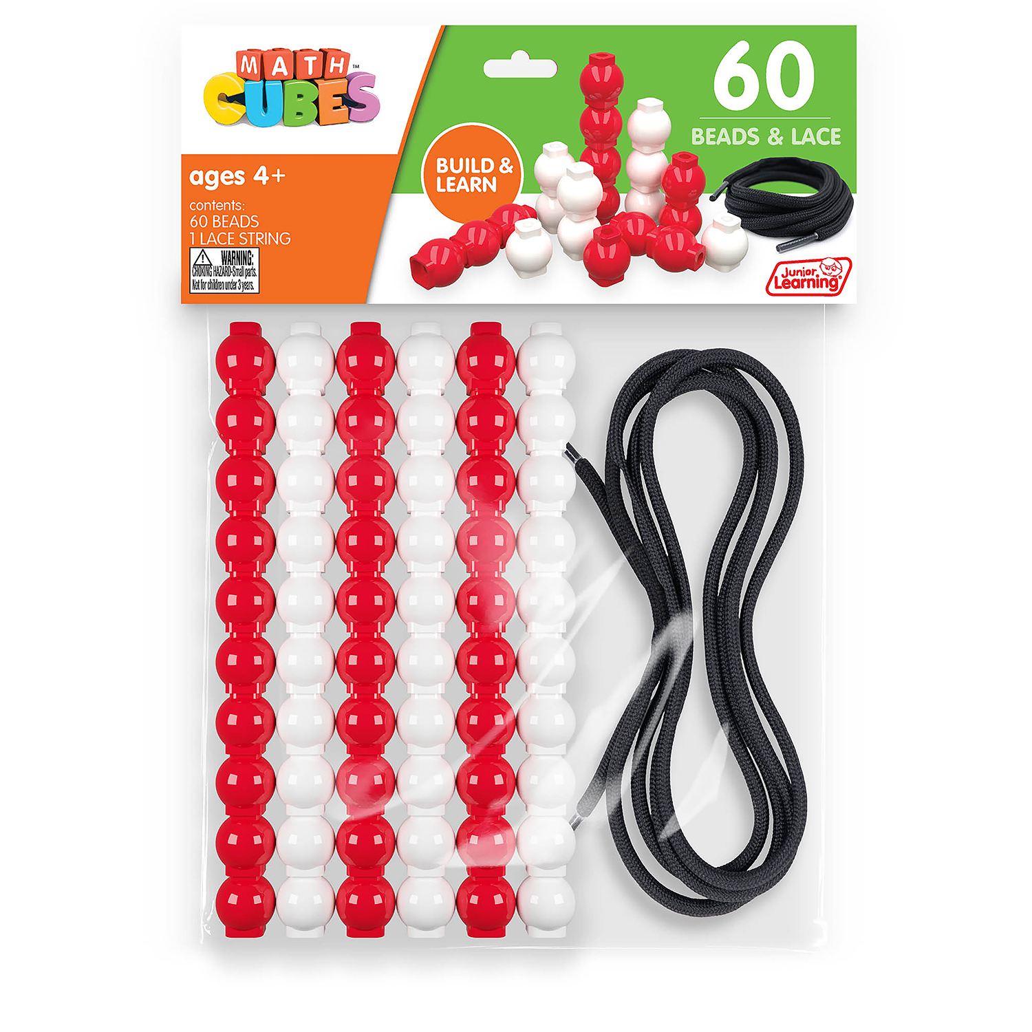 Junior Learning 60 Bead Cubes and Laces