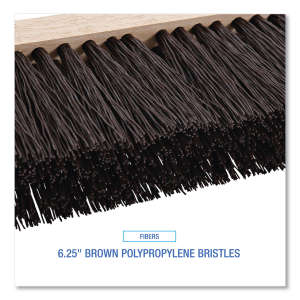 Boardwalk, 6.25in, Street Broom Head, Polypropylene Bristles, Brown