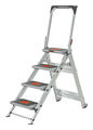 Safety Step Stepladder Aluminum 4-Step 300 lbs. Capacity Rated