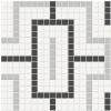 Studio Dark Gray Mix 11×11 Chain Pattern Mosaic Matte