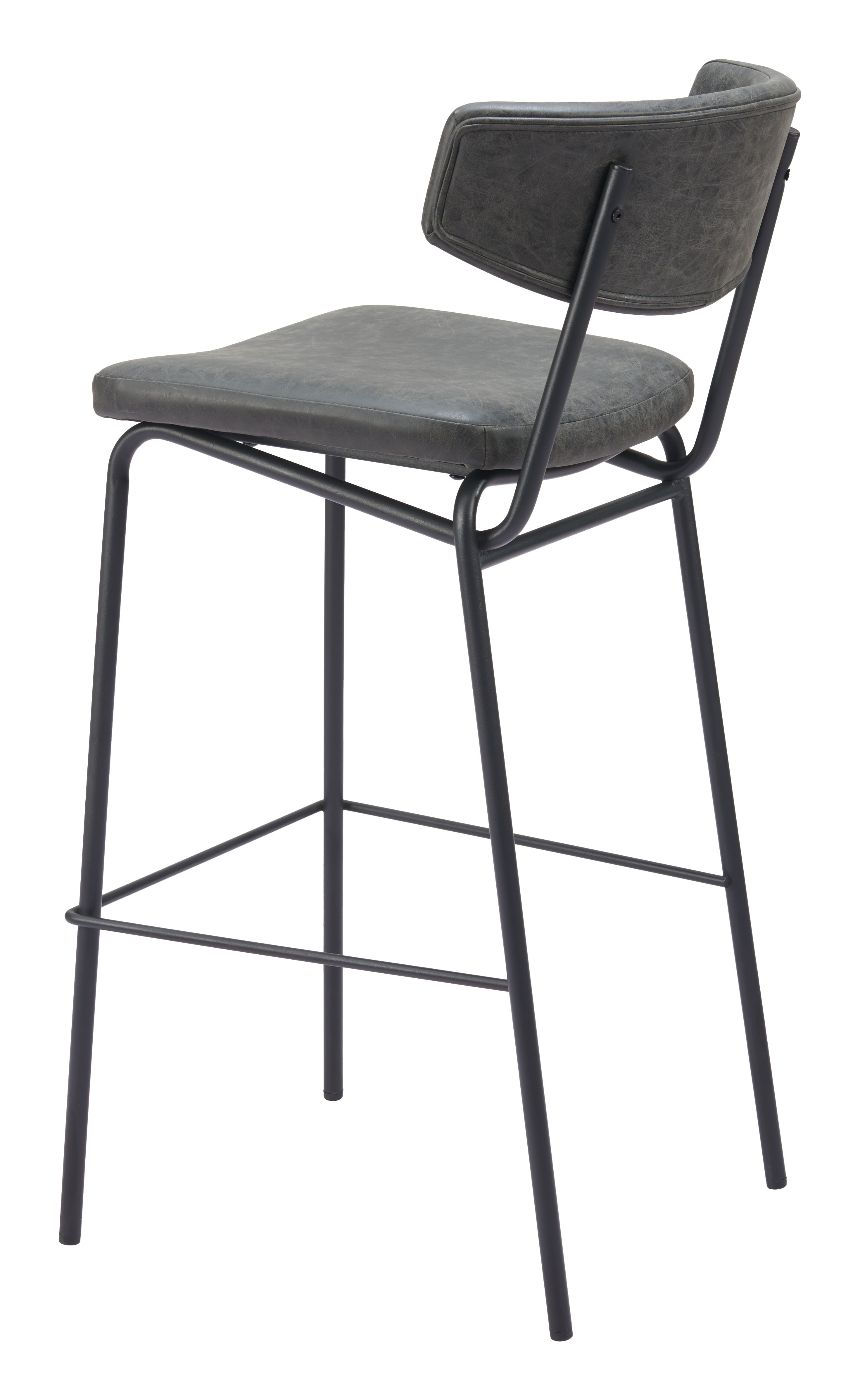Charon Barstool (Set of 2) Vintage Black product image