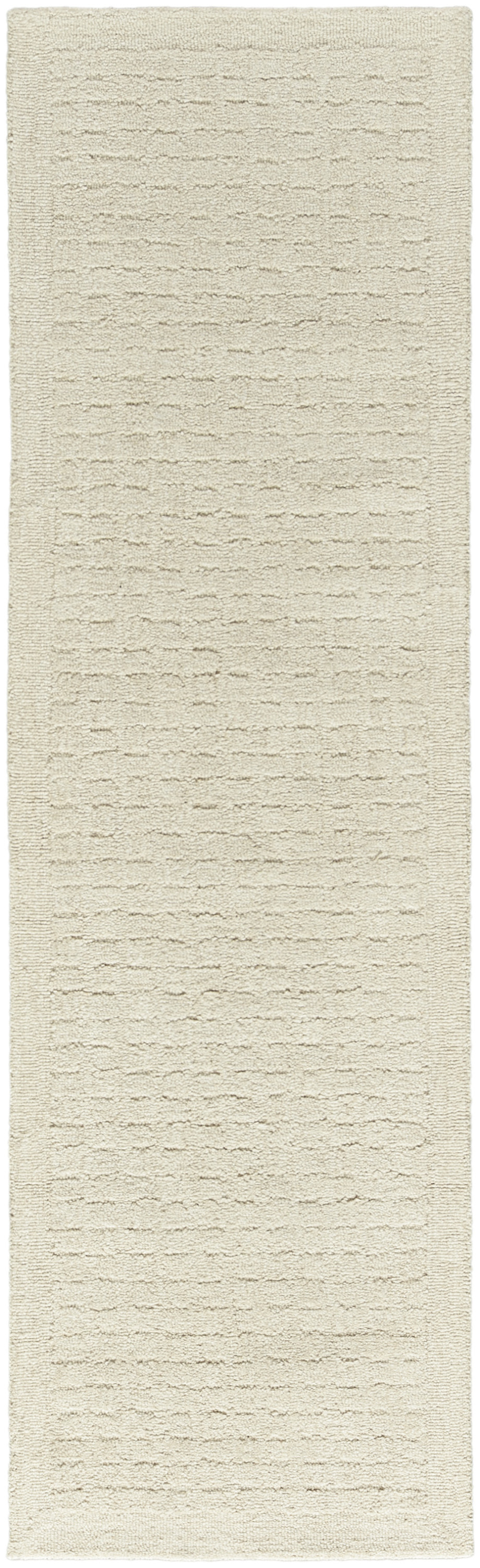 DKNY Pure Grids 2'3" x 7'6" Ivory Beige Contemporary Indoor Rug