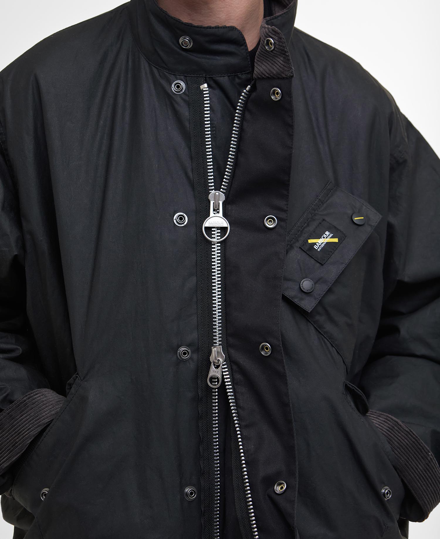 Barbour International x Saturdays NYC SNYC Lightweight Waxed Jacket image number 6