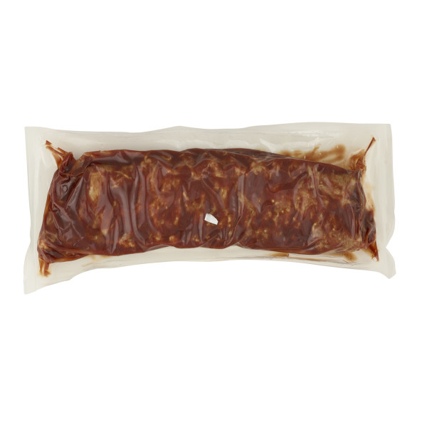 SAUCY BLUES(r) BBQ Loin Back Pork Ribs, 12 pc . C1CB - Front Center Inner Pack (Hi Res)