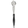 1-ounce one-piece heavy-duty stainless steel solid oval Spoodle® utensil with black nylon handle