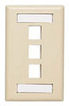 Versatap Faceplate With I.D. Windows 3-Port Ivory