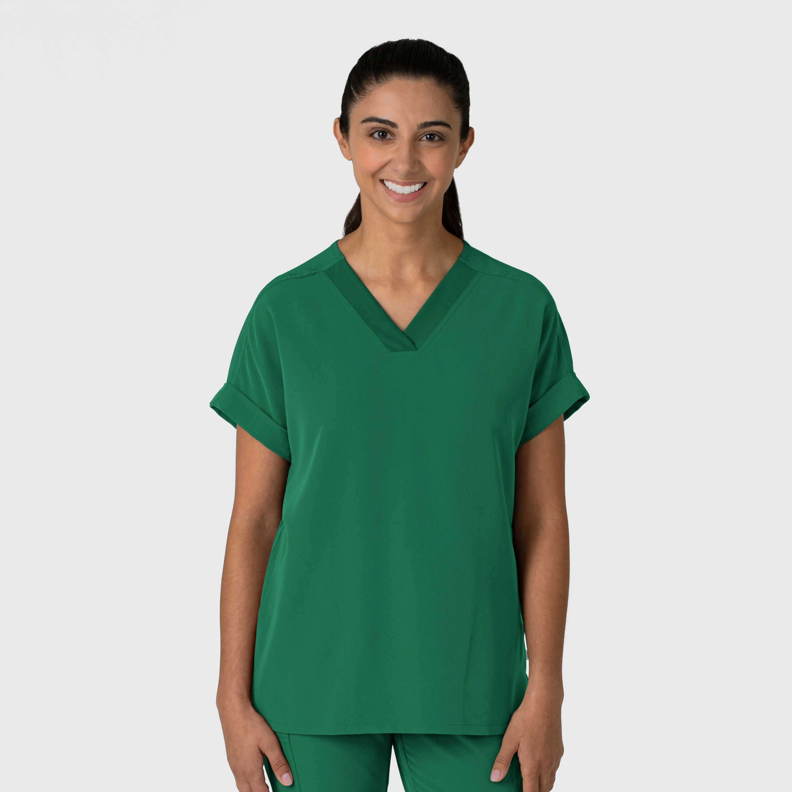 Nova Women‘s Drop Shoulder Boxy Scrub Top-Wonder Wink