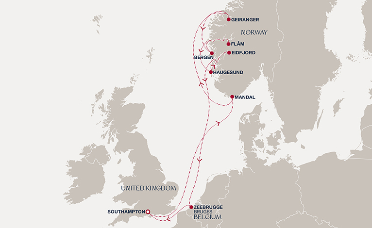 Itinerary map