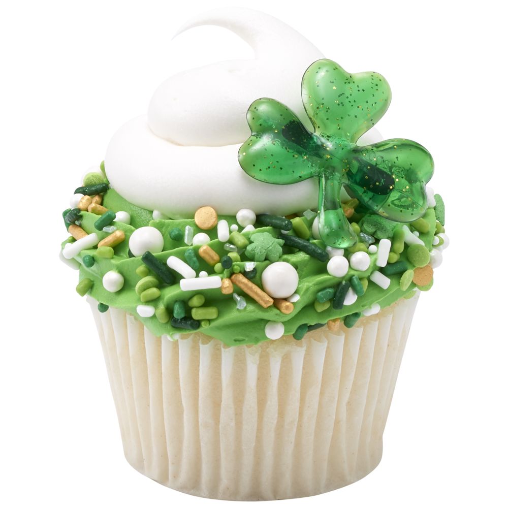 Image Cake Shamrock Puffy Glitter