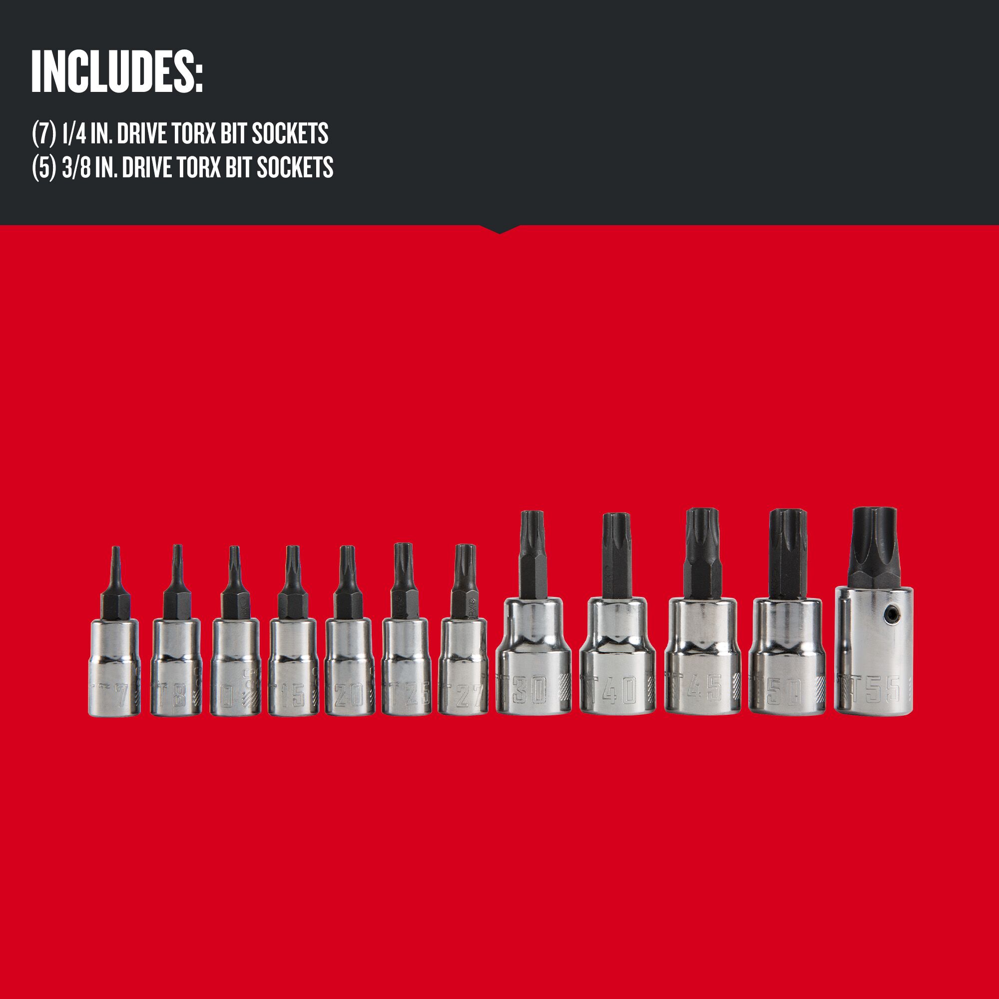 Graphic of CRAFTSMAN Sockets: Torx highlighting product features