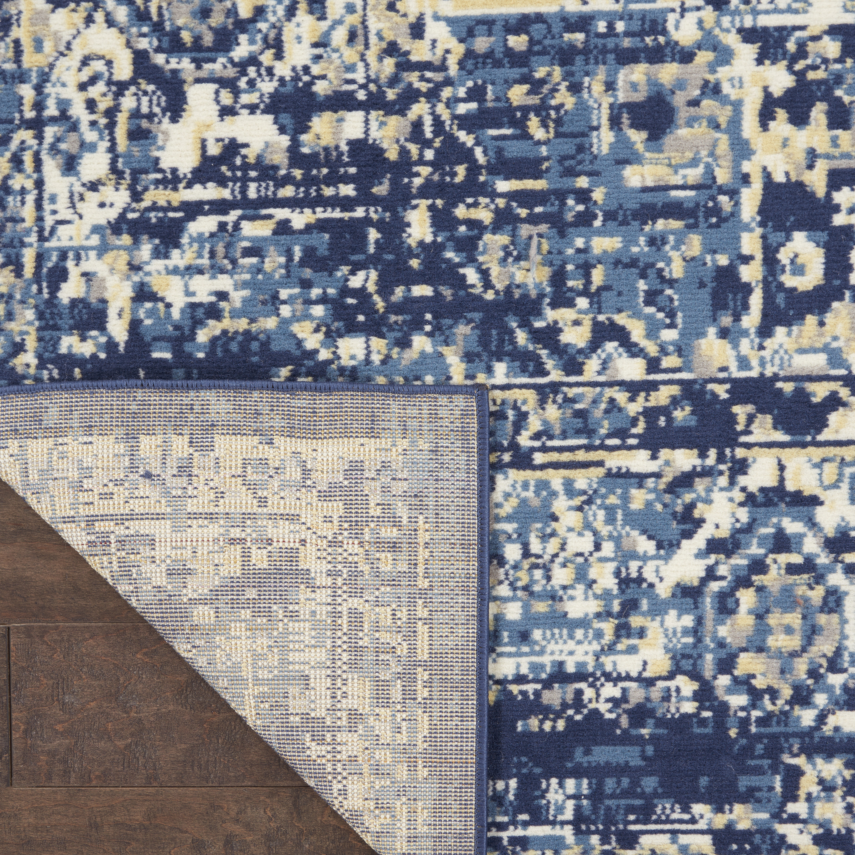 Nourison Grafix 8'6" x 12' Navy Blue Vintage Indoor Rug