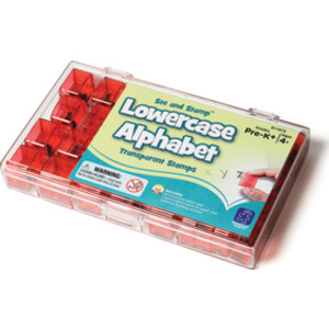 See and Stamp Alphabet Transparent Stamps, Lowercase 5/8"