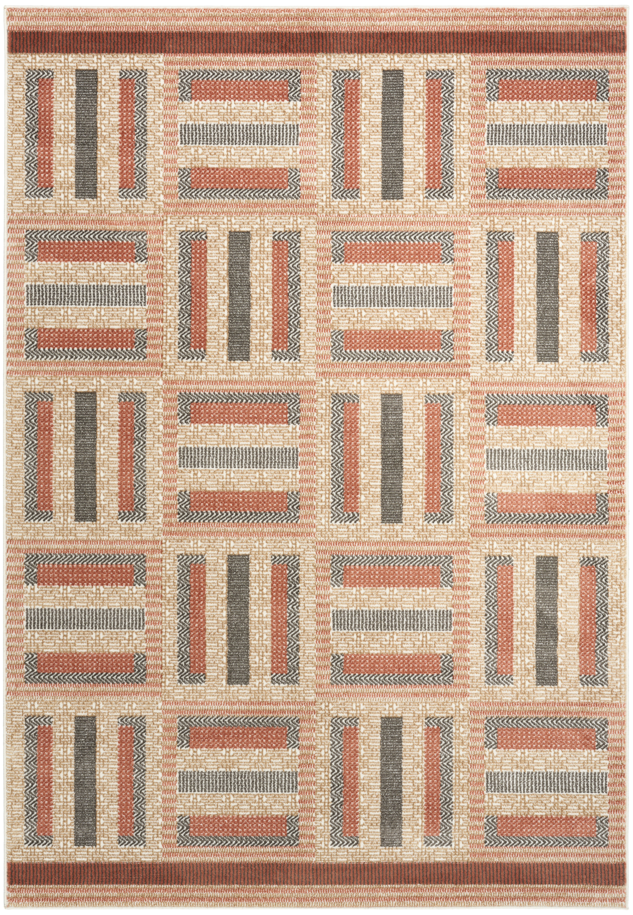 Nourison Nordic 5' x 7' Multicolor Modern Indoor Rug