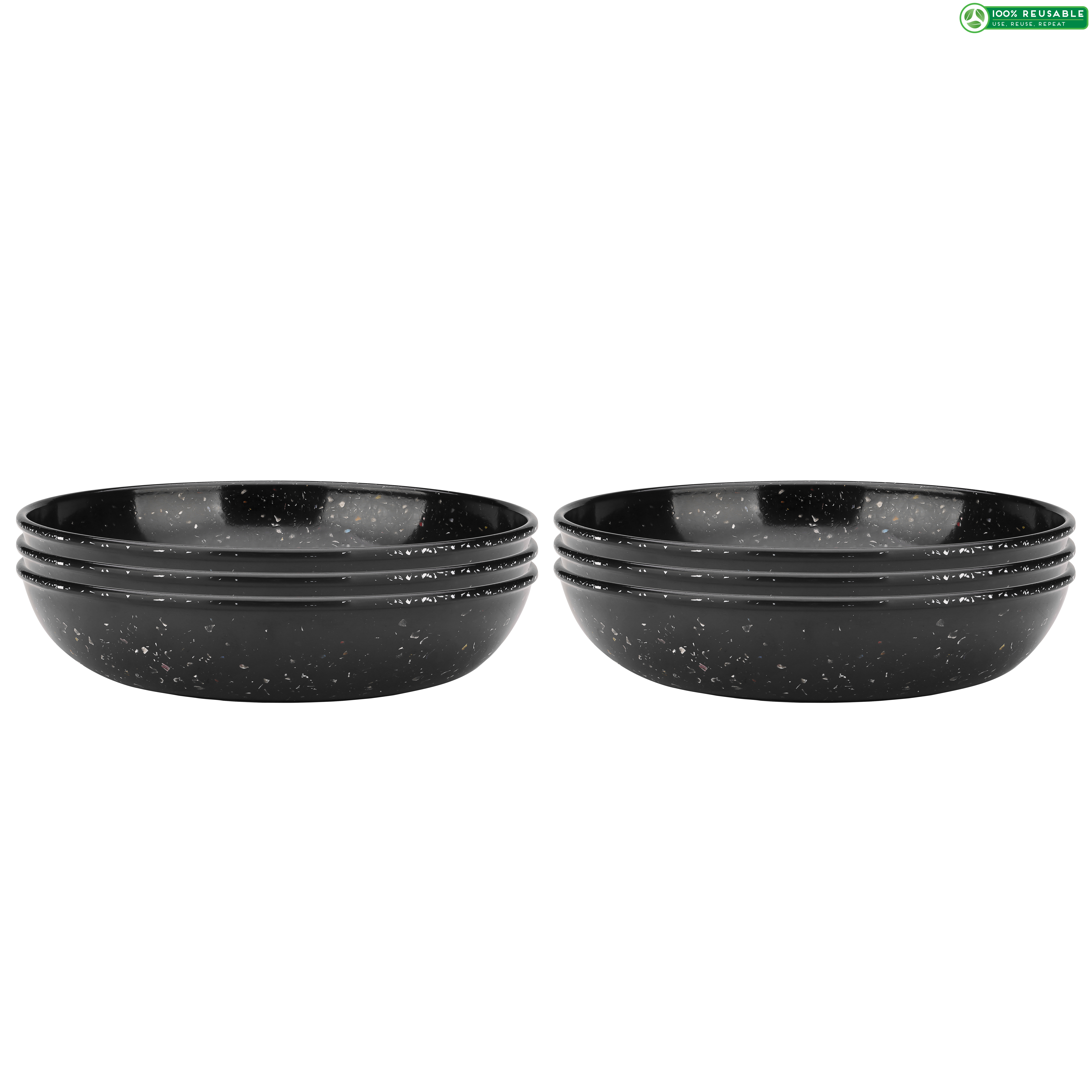Confetti 35 ounce Pasta Bowl, Black, 6-piece set slideshow image 1 Confetti 35 ounce Pasta Bowl, Black, 6-piece set slideshow image 1