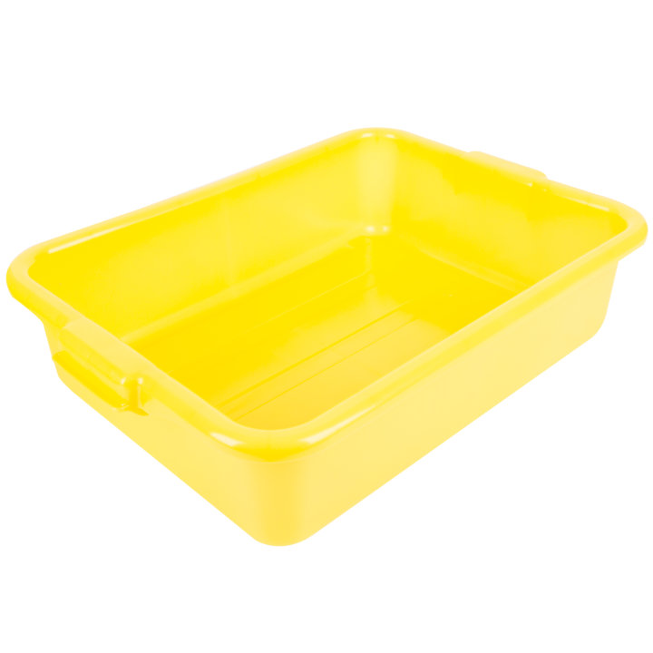 5-inch deep Traex® Color-Mate™ yellow food storage drain box set with recessed lid