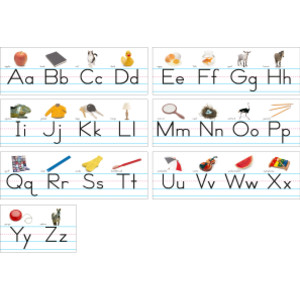 Photo Traditional Manuscript Alphabet Lines Bulletin Board Set