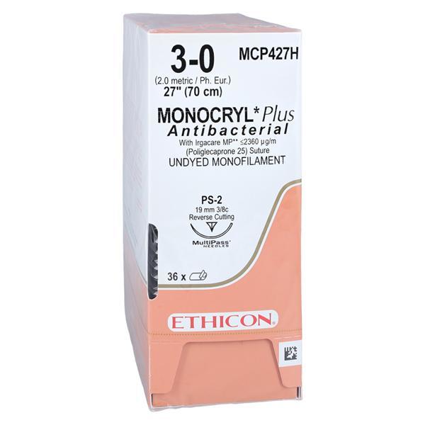 MONOCRYL® Plus Sutures, 3-0, PS-2, Cutting Edge Prime Reverse Cutting, 27"- 36/Box