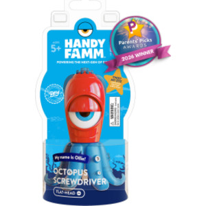 Ollie the Octopus&trade; Kids Ratcheting Screwdriver &ndash; Flat-Head Screwdriver for Kids, STEM DIY Tool