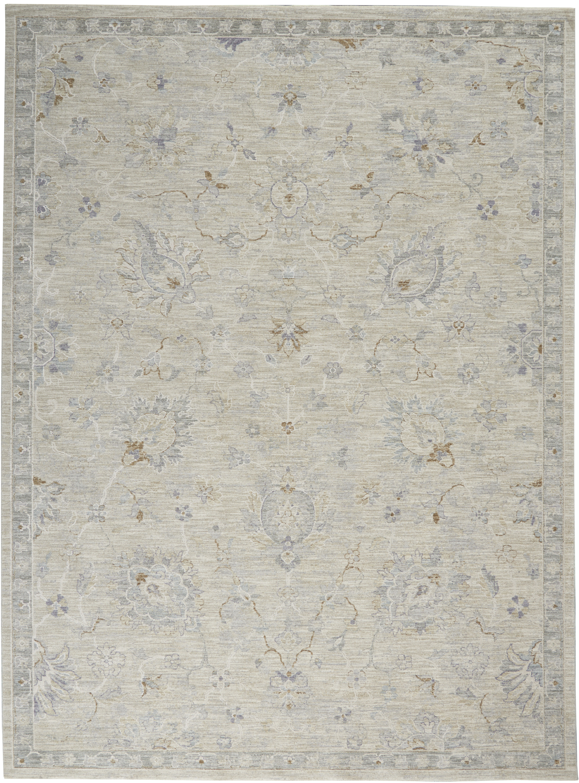 Nourison Infinite 7'10" x 10'4" Light Grey Vintage Indoor Rug