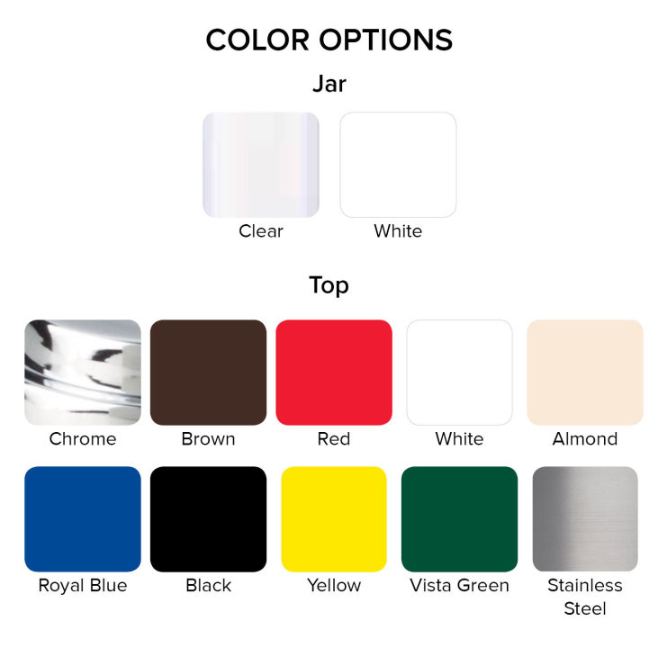 Dripcut Replacement Jar and Top Color Options