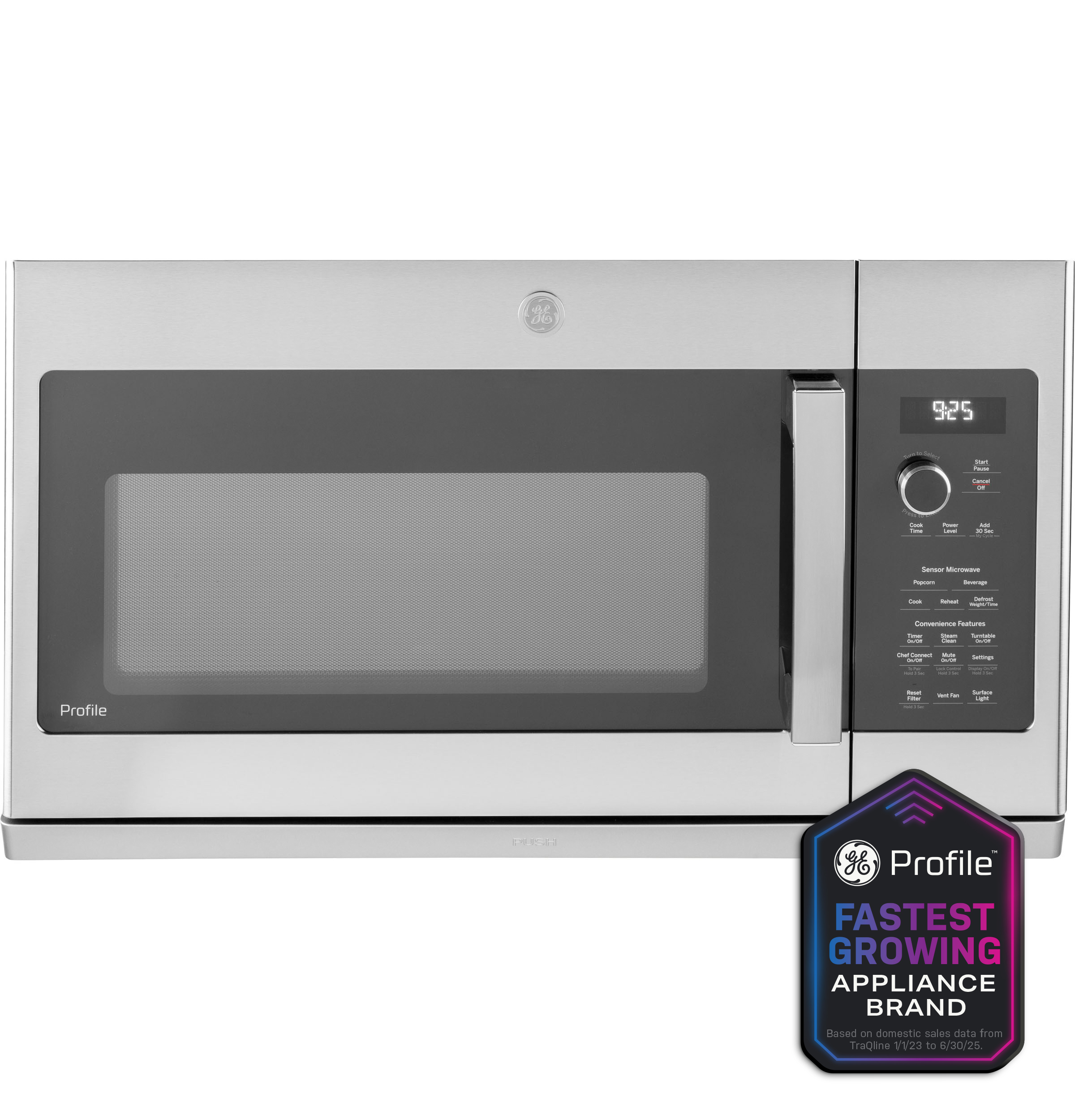 GE Profile™ 2.2 Cu. Ft. Over-the-Range Sensor Microwave Oven with Extendable Slide-Out Vent