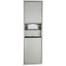 Bobrick, Recessed Folded Towel Dispenser w/ Waste Disposal, Stainless Steel