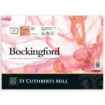 St Cuthberts Bockingford Watercolor Pad Hot Pressed White Glue Binding 140lb 12 Sheet 9x12  inch