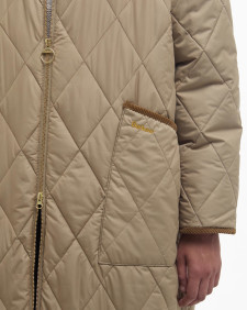 Rhea Quilted Jacket Military Brown/Sky Dress Tartan