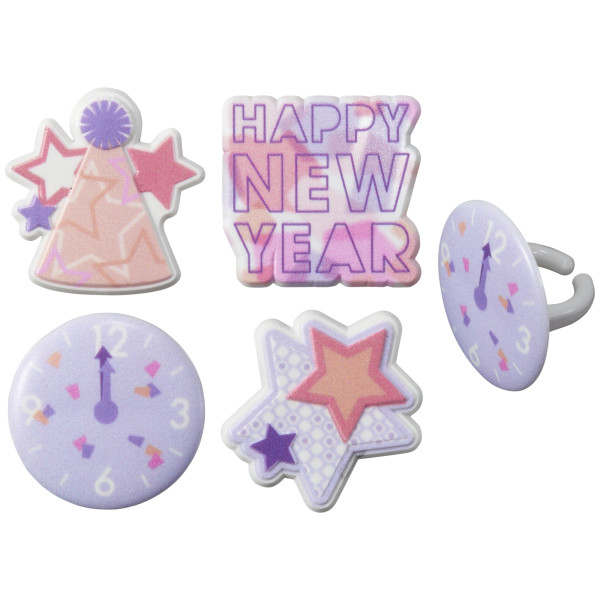 Bright New Year Cupcake Rings