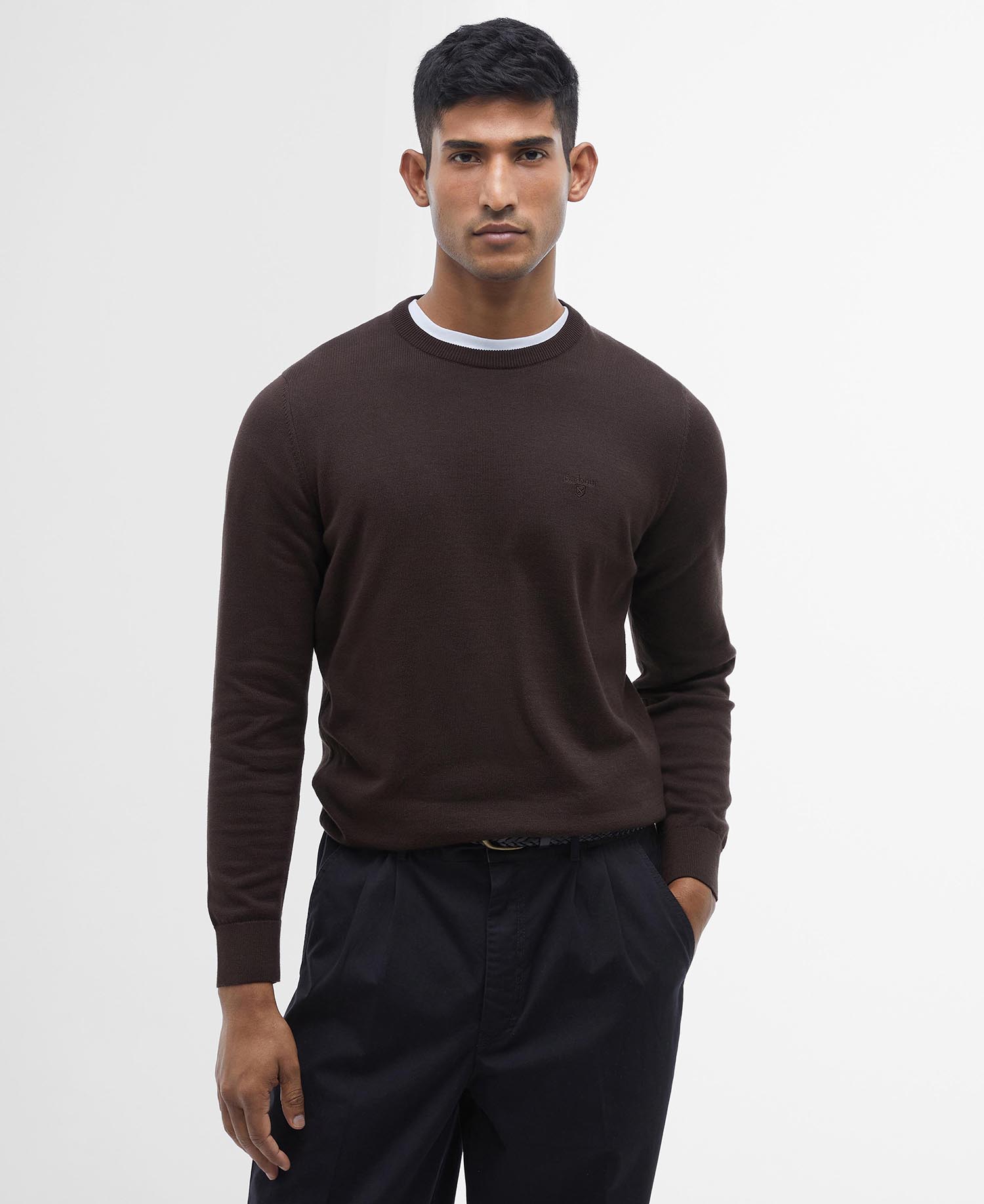 Pima Cotton Crew Neck Jumper image number 0