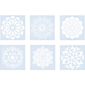 Mandala Stencils, Plastic, 6 Count