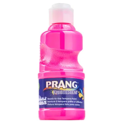 Prang  Washable Fluorescent Tempera Paint, Pink, 8 oz