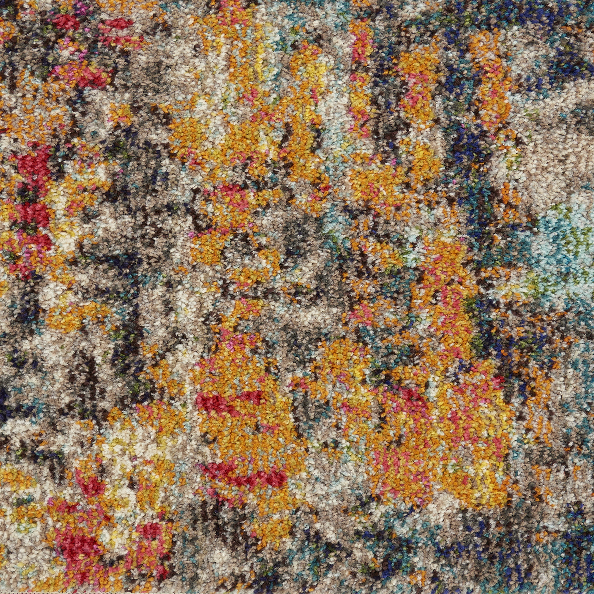 Nourison Celestial 5'3" x Round Multicolor Modern Indoor Rug