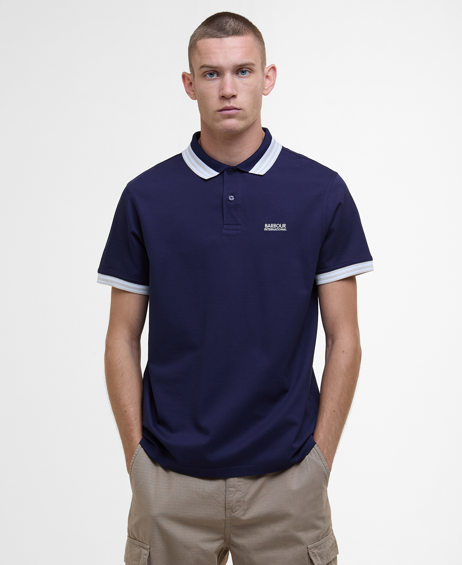 Poloshirt Caleb Tipped Short-Sleeved image number 0