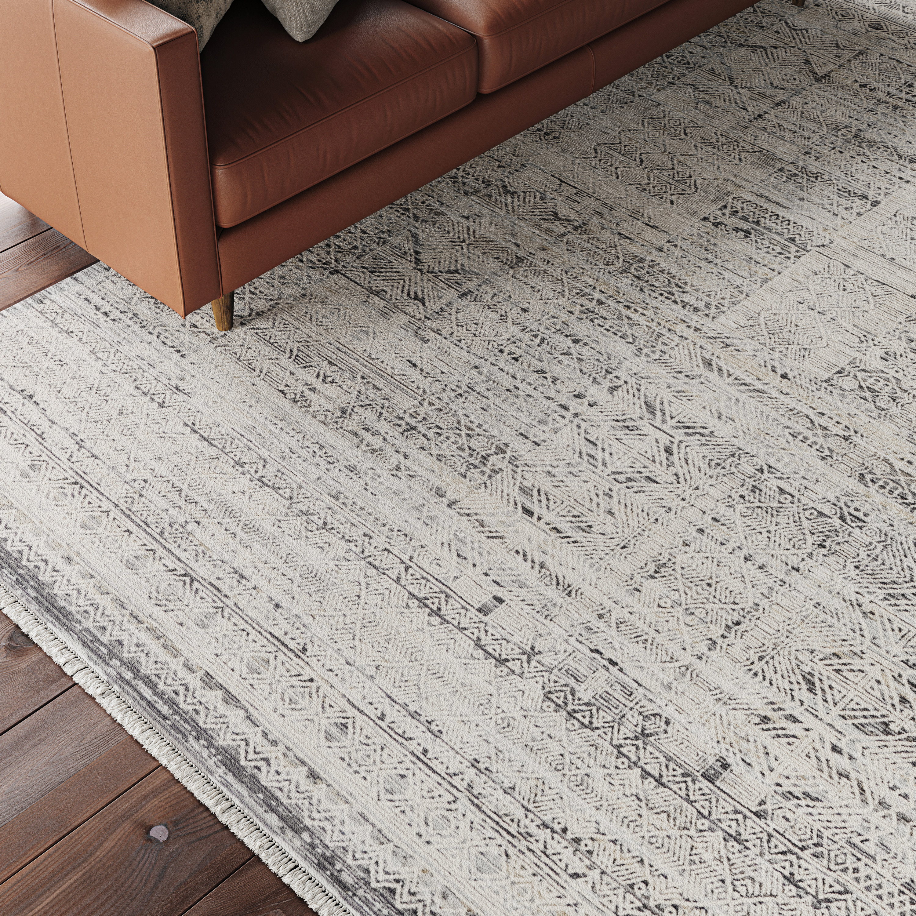Nourison Lynx 9'10" x 13'6" Ivory Blue Vintage Indoor Rug