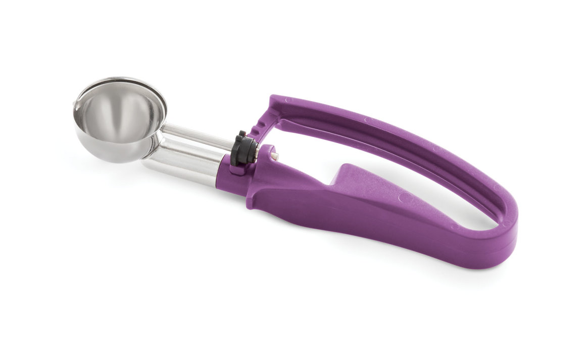.72-ounce disher with orchid squeeze handle