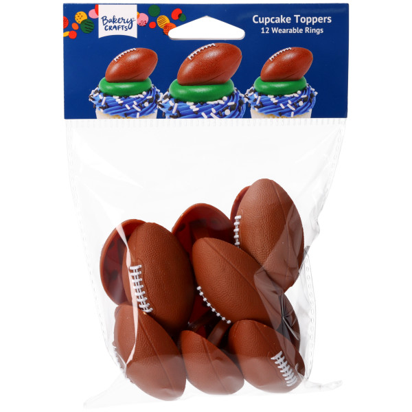 3D Football Retail Cupcake Rings