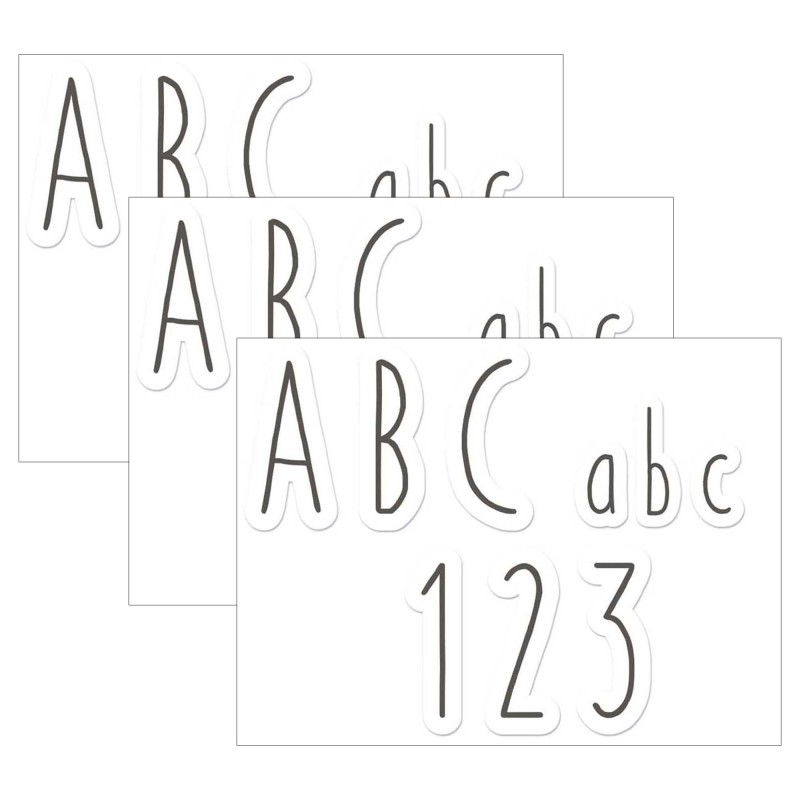 A Close-Knit Class Simple Print Deco Letters, 246 Per Pack, 3 Packs