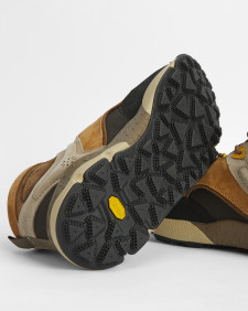 Barbour x Flower Mountain Back Country Uni Mid Trainers Brown Beige