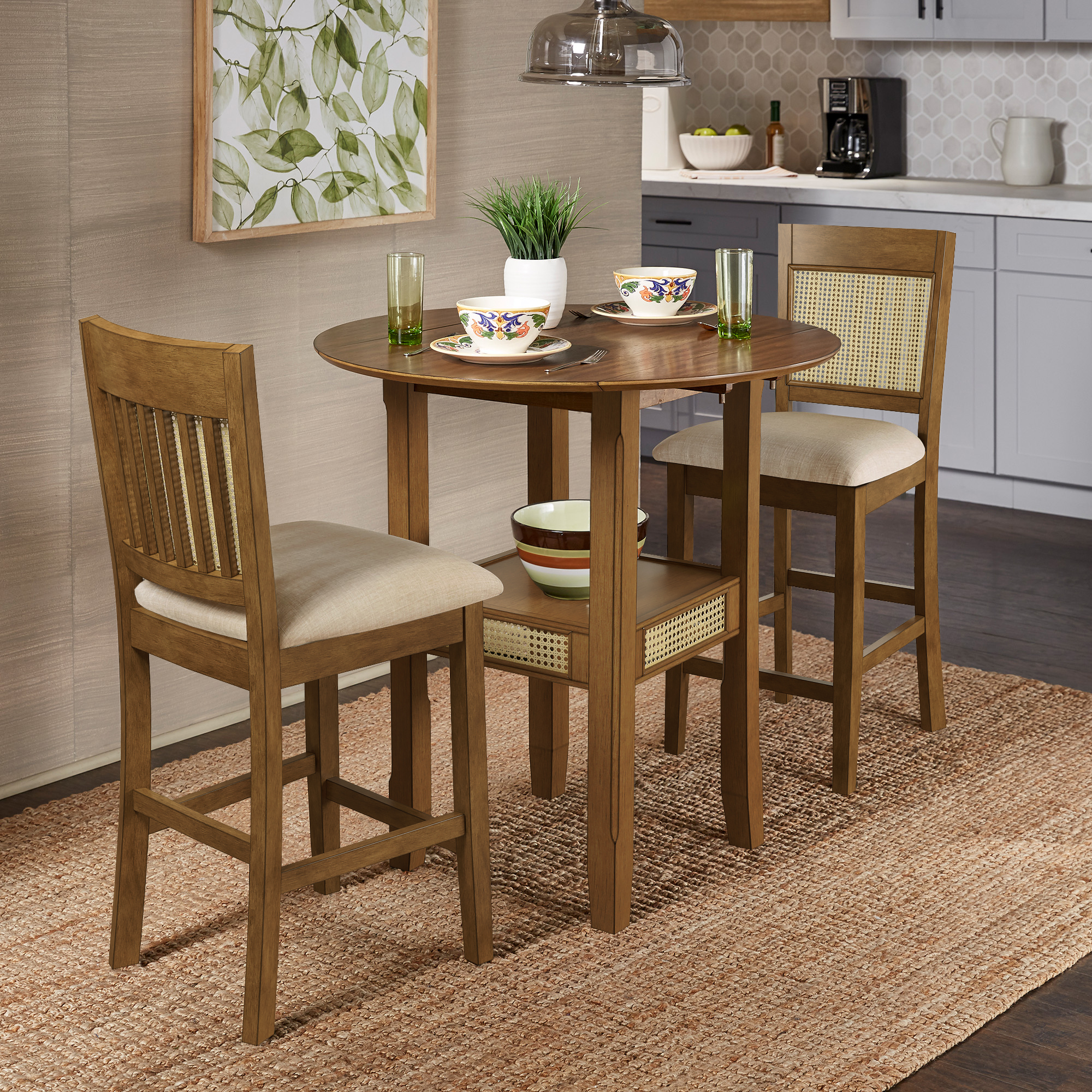 Cane Accent Counter Height