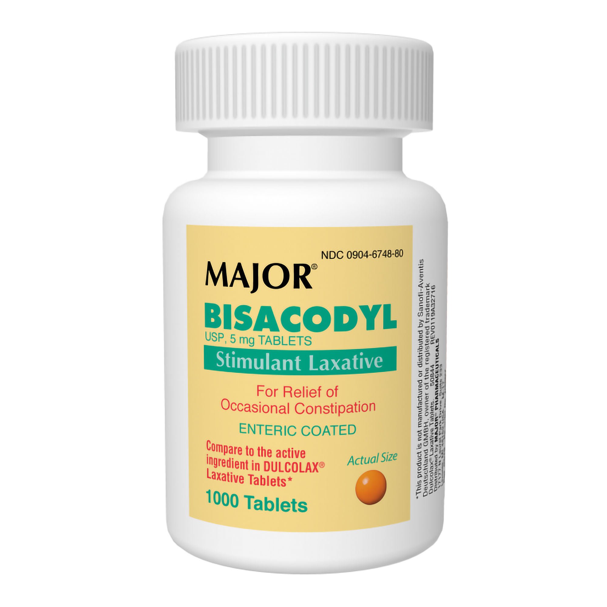 Major® 5-mg Bisacodyl Laxative Tablets