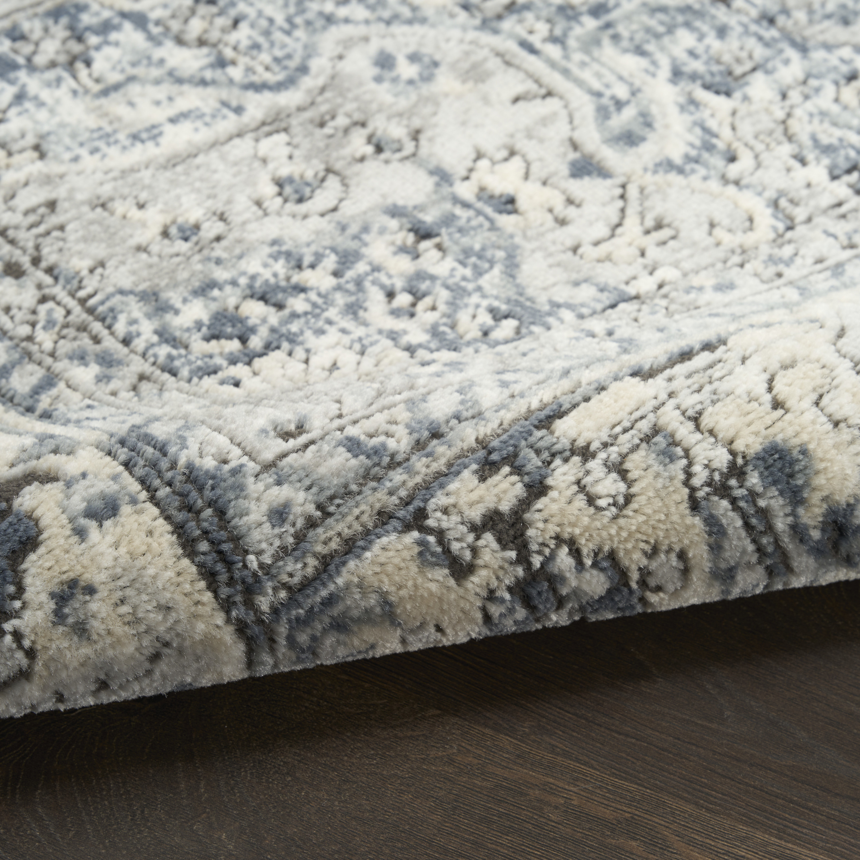 Nourison Quarry 6' x 9' Ivory Navy Vintage Indoor Rug