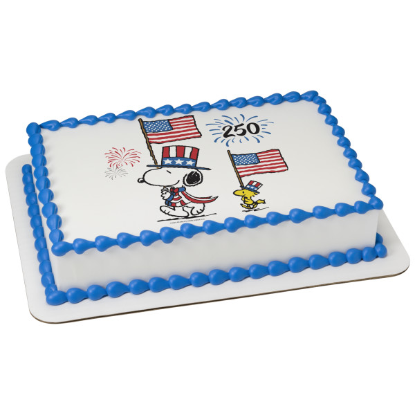 Peanuts® Snoopy® 250th Celebration PhotoCake® Edible Image®