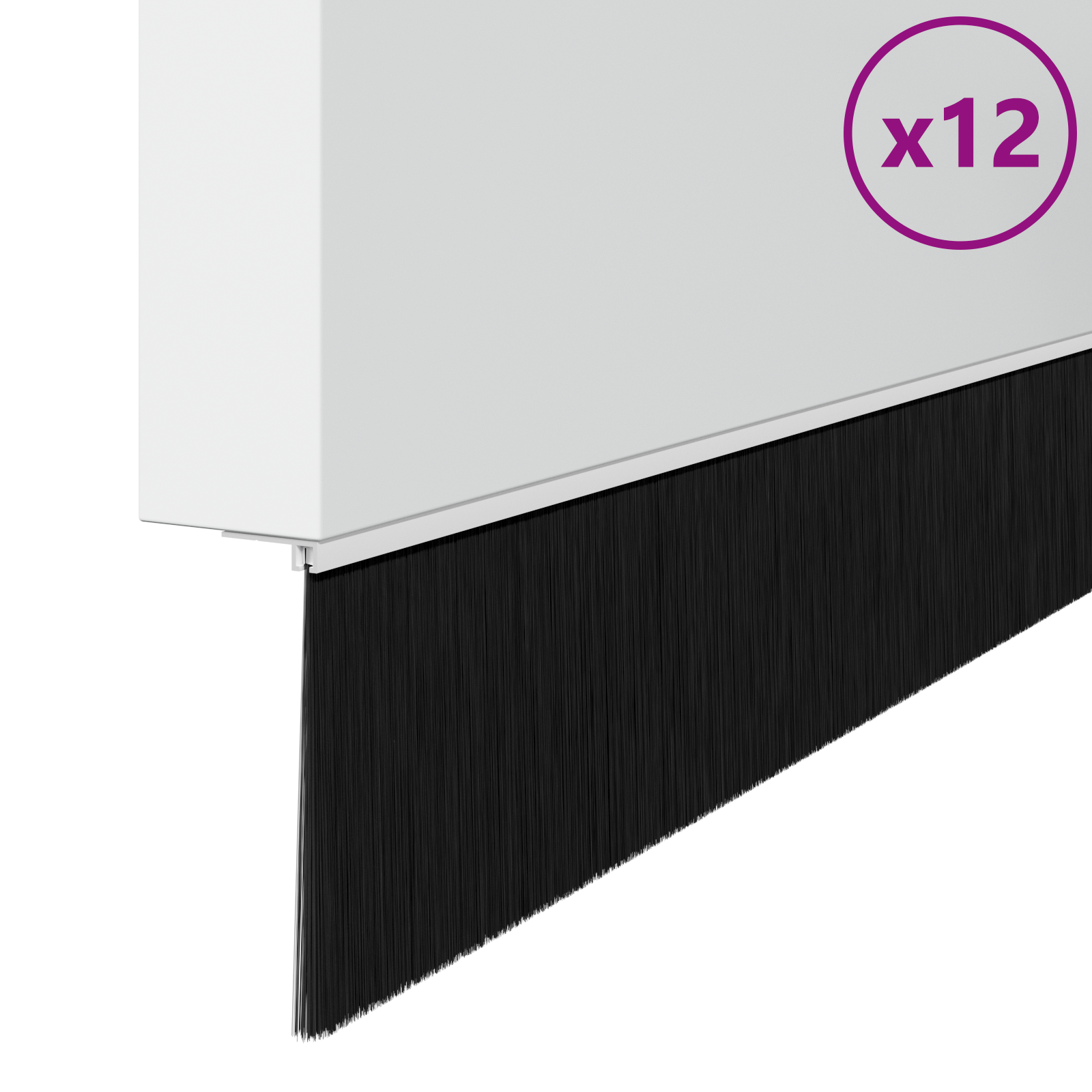 vidaXL Selbstklebende Türbürstendichtungen 12 pcs Weiß 100 cm – Bild 3