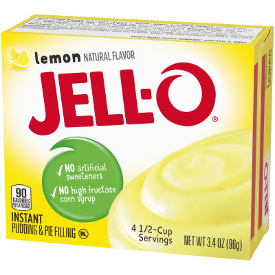 Jell-O Lemon Instant Pudding & Pie Filling, 3.2 oz Box