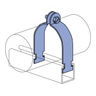 Electrogalvanized Steel 2-Piece Pre-Assembled Rigid/IMC Conduit Clamp, 1/2 in., 14 ga.