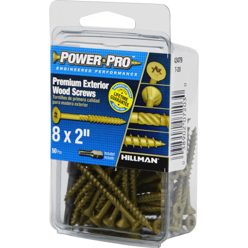 Power Pro Premium Exterior Wood Screw 8 x 2" Deck Screws Screws